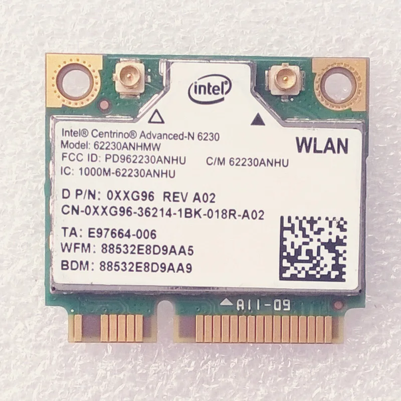 

Int 6230 Advanced-N + BT4.0 WiFi Card 62230ANHMW For XPS 13-L321X Series,CN-0XXG96