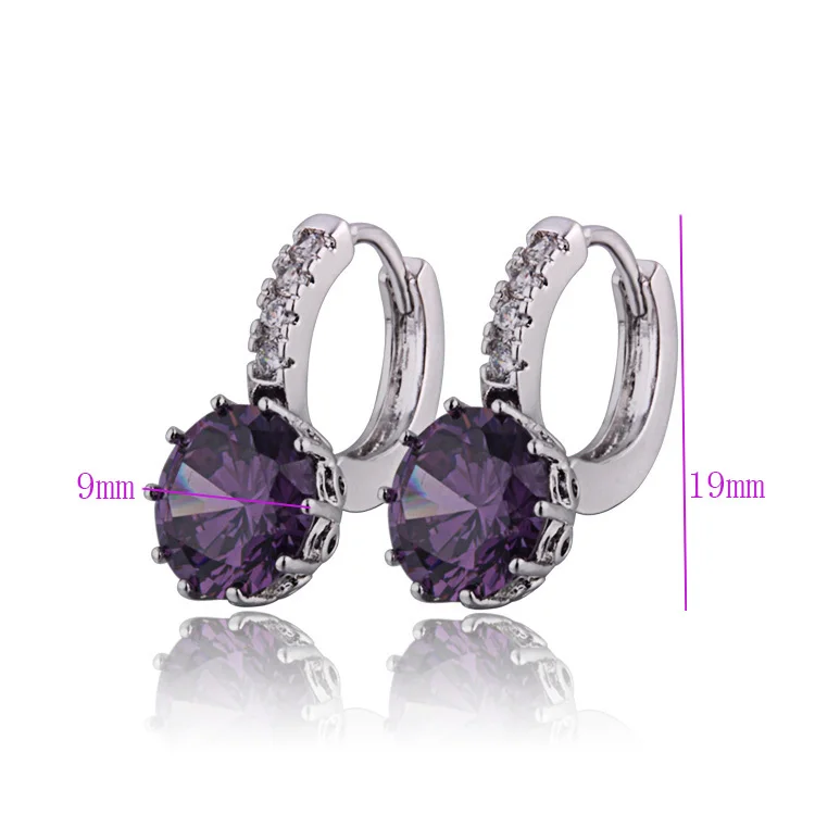 Brand New White Gold Color CC Hoop Earrings For Women Bijoux Brincos CZ Cubic Zircon 2022 Earings Fashion Free shipping 24EW-87