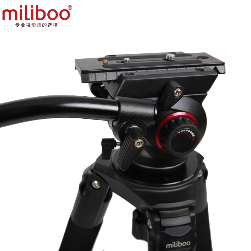 miliboo MTT702B Portable Carbon Fiber Tripod for Professional Camcorder/Video Camera/DSLR  Stand,with Hydraulic Ball Head