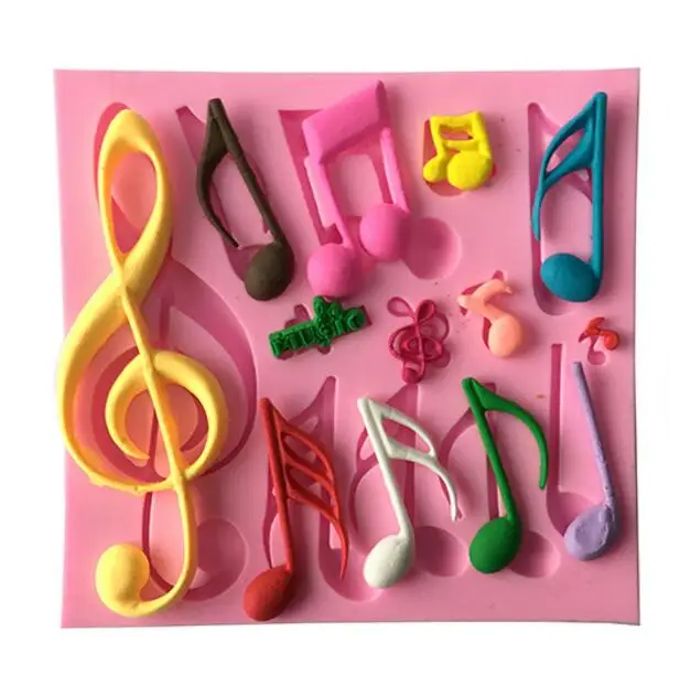 

Rushed Fondant Cake Decorating Tools Note Series Fondant Cake Mold Bakeware, Decorating Chocolate Mold, Food-grade Liquid