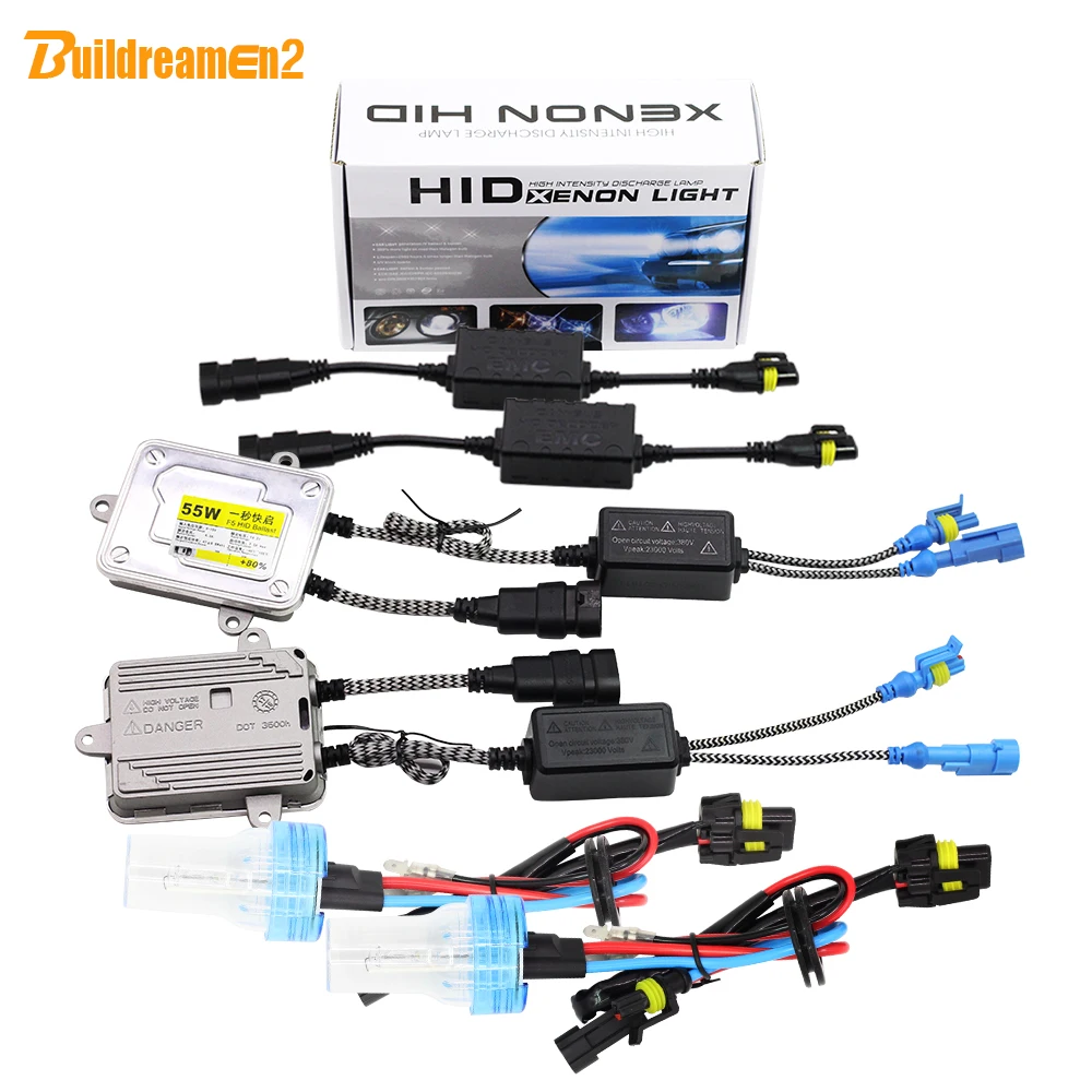 

Buildreamen2 880 881 H27 55W Auto Canbus HID Xenon Kit 3000K-8000K AC Ballast Light Decoder No Error Anti Flicker Car Headlight