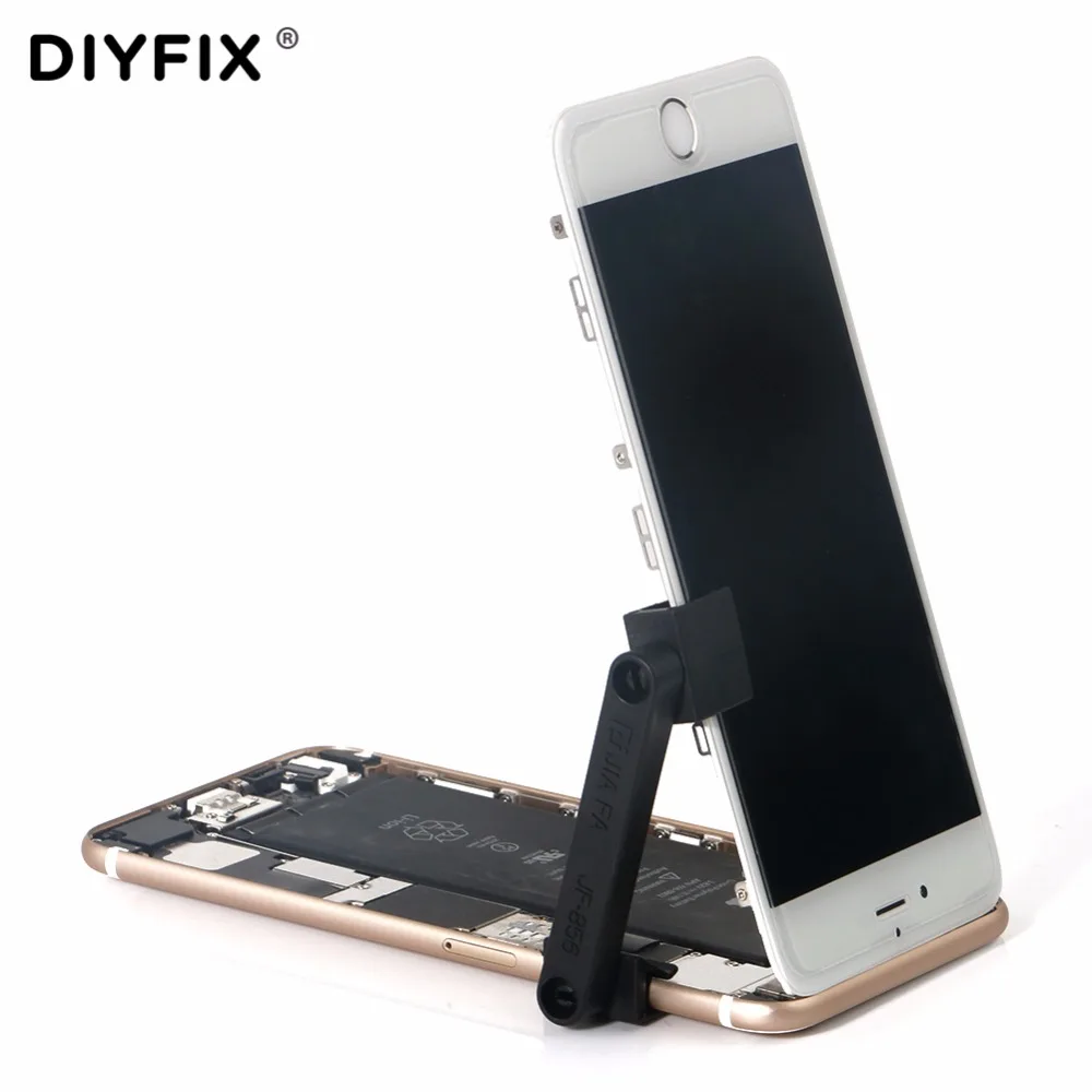 DIYFIX 2Pcs Adjustable Phone Stand Holder LCD Screen Fastening Clamp Clips for iPhone 8 7 6s 6 Plus Repair Work Tools