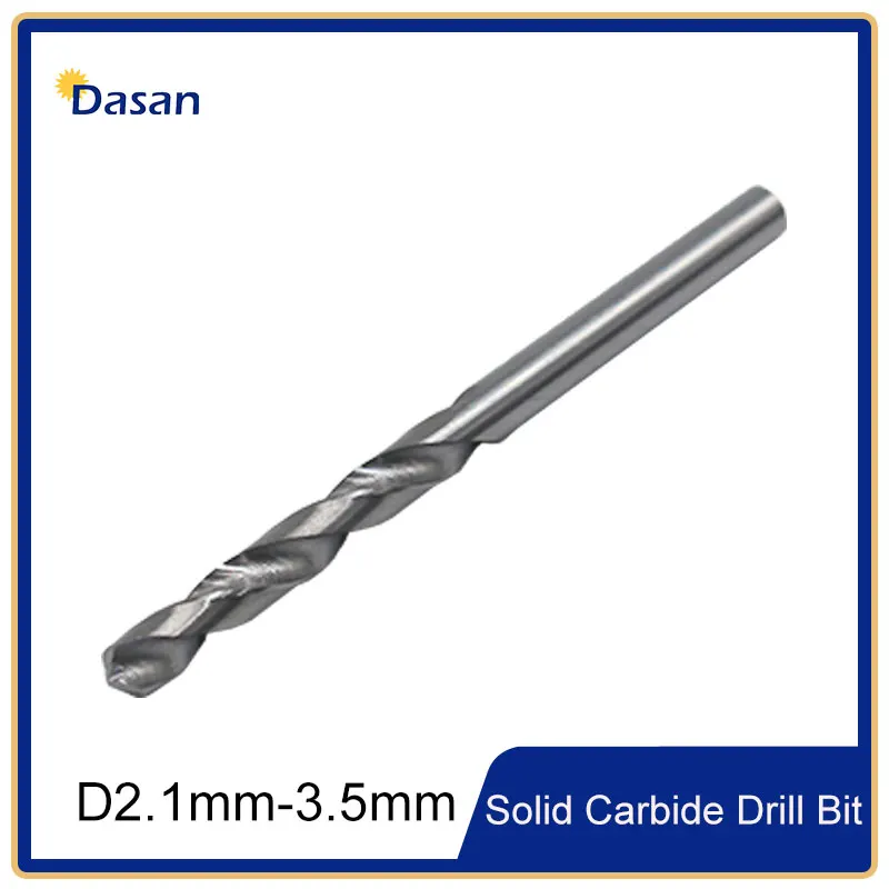 

10pcs Solid Carbide Twist Drill Bit 2.1mm to 3.5mm Tungsten Steel Drill for CNC Lathe Metalworking Tool