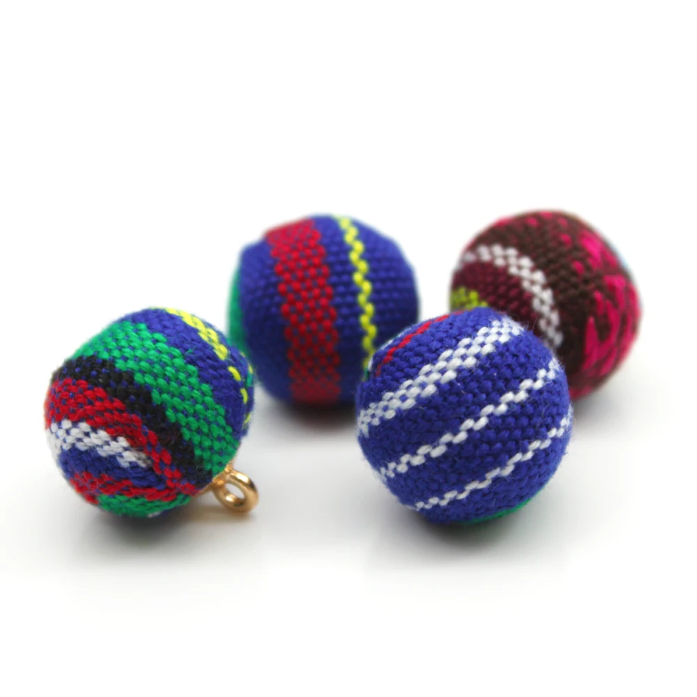 Eardrop Wool Ball Stuff Goods Pendant Charms Earrings Accessories Supplies for Jewelry Finding Diy Material 12pcs