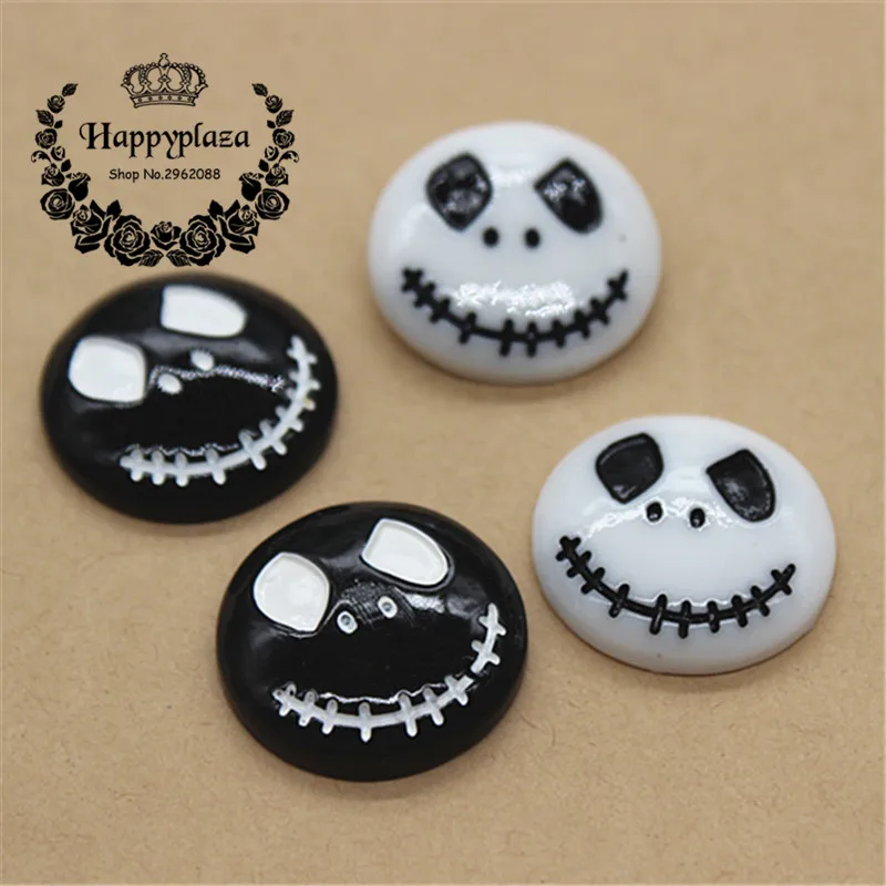 10pcs Della Resina di Halloween Scheletro Flatback Cabochon In Miniatura di Arte Della Decorazione del Rifornimento di Fascino Del Mestiere FAI DA TE, 23*24m