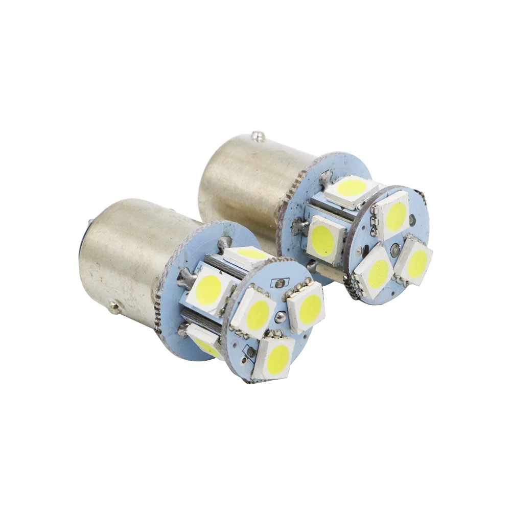 Ysy 20X P21W 1156 BA15S 1157 Bay15d 5050 8SMD Auto Led Lamp Auto Achter Knipperlichten Brake Reverse Parking lamp Dc 24V Wit