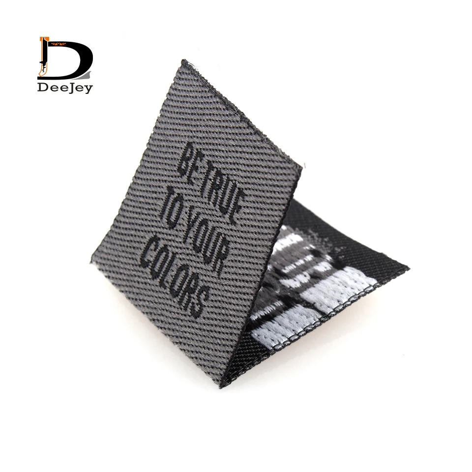 2016 variety cut and folded woven Clothing labels tags private logo labels for clothing 1000pcs lot