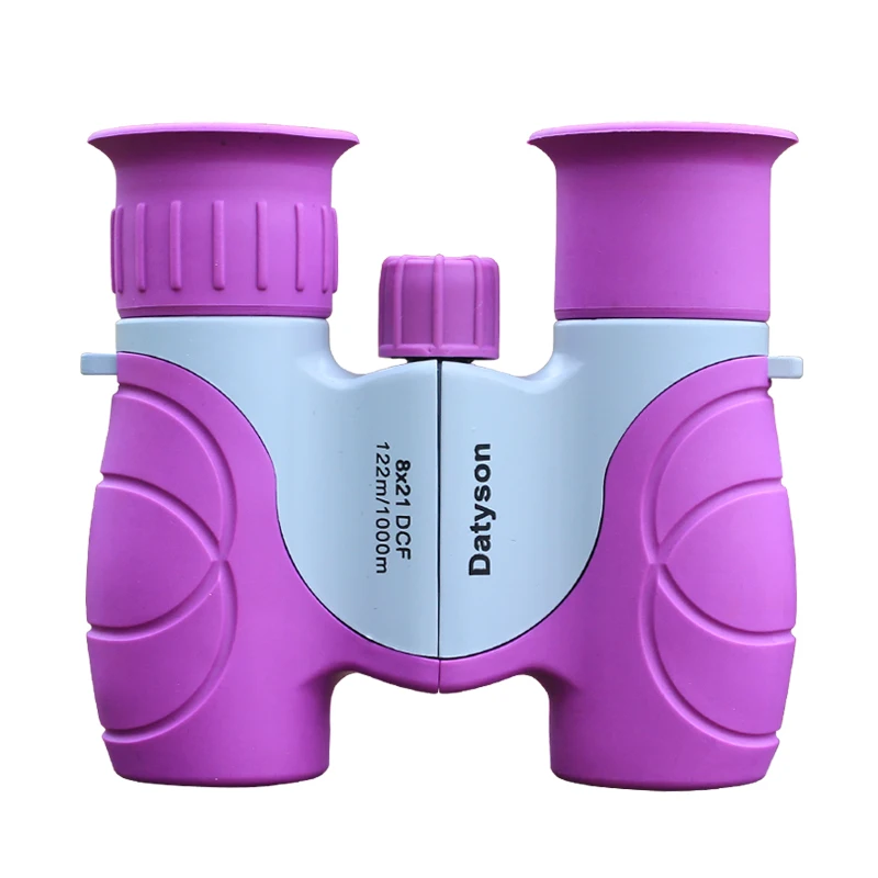 Binoculars 8x21 Purple Compact Binocular 8x Magnification Roof Prism for Bird Watching Educational Christmas Gifts Children Toys