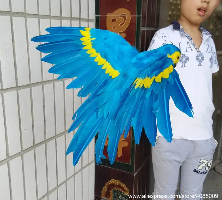 Blue color artificial Parrot Wedding Garden Easter Christmas Birthday party DIY deco prop Creative Children's Day Halloween prop