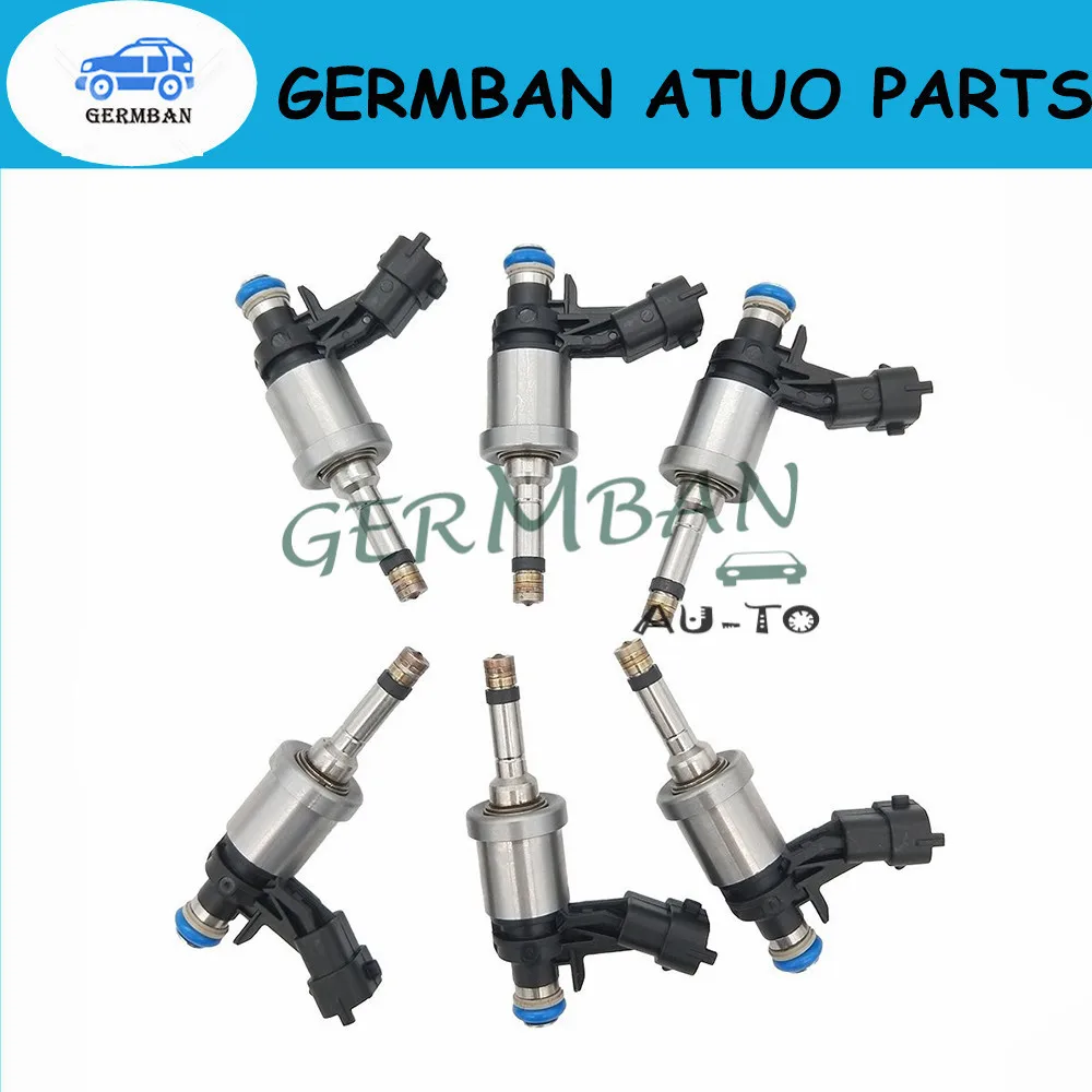 6PCS 12638530 12611545 Fuel Injector For 2008-2011 GMC Acadia Cadillac CTS STS Chevrolet Camaro Traverse 12632255 0261500056