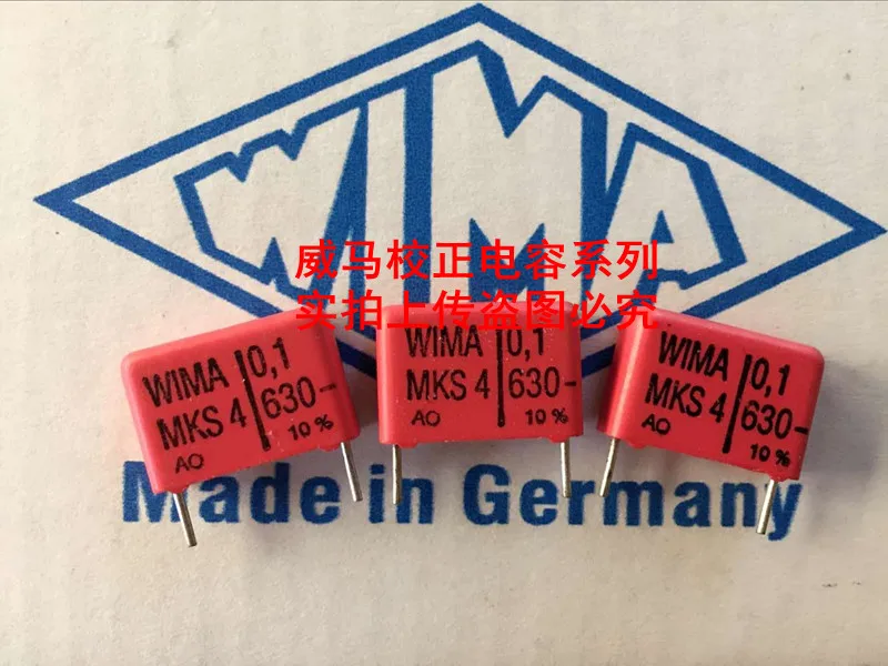 

2020 hot sale 10pcs/20pcs Germany WIMA MKS4 630V 0.1UF 630V 104 100n P: 15mm Audio capacitor free shipping