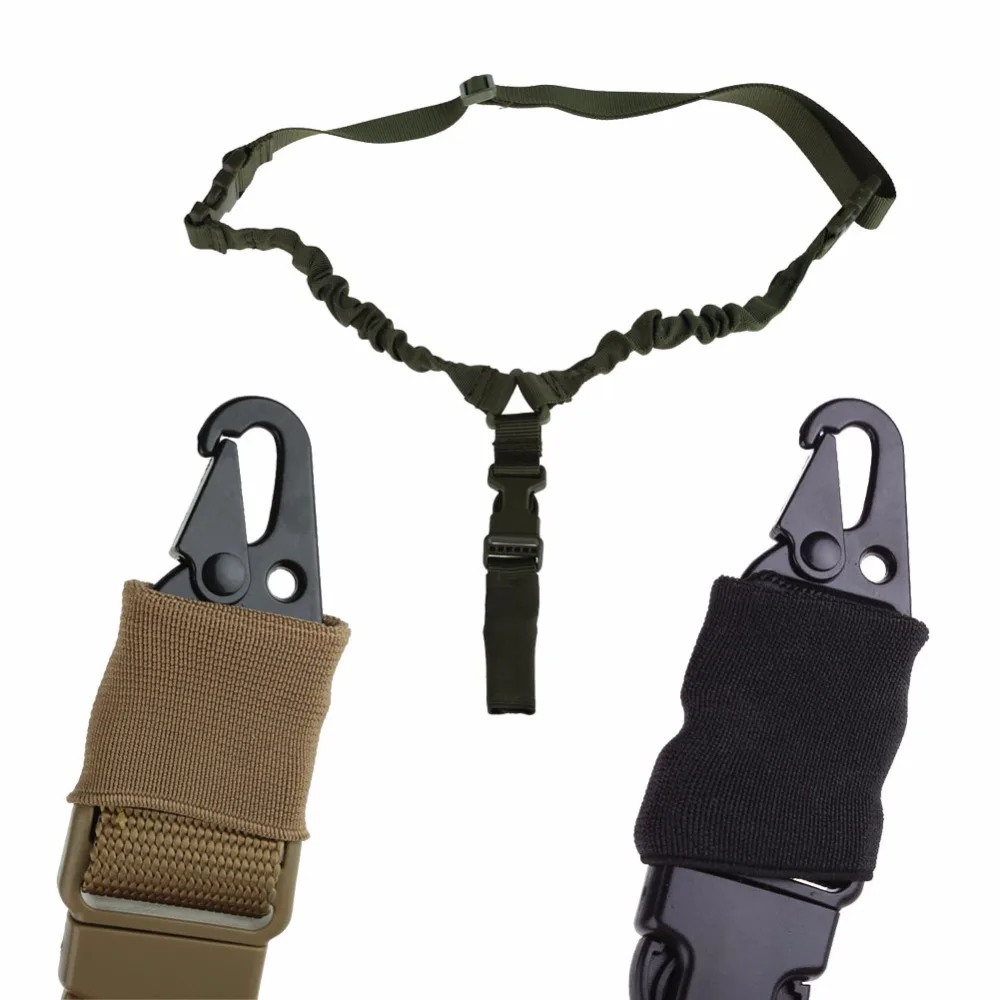 US Tactical Gun Sling Single Point Belt Bungee Rope regolabile Army Rifle tracolla per Airsoft M4 AR15 accessori Slings