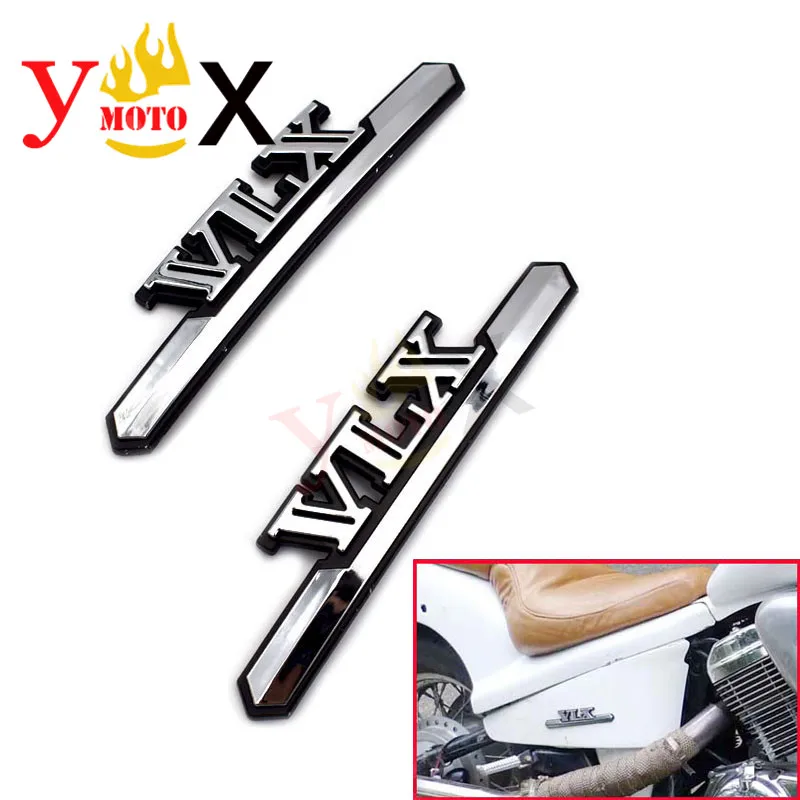 

VLX ABS 3D Chrome Battery Cover Emblem Side Panel Badge Sticker Decal Logo symbol mark for Honda VLX Steed 400