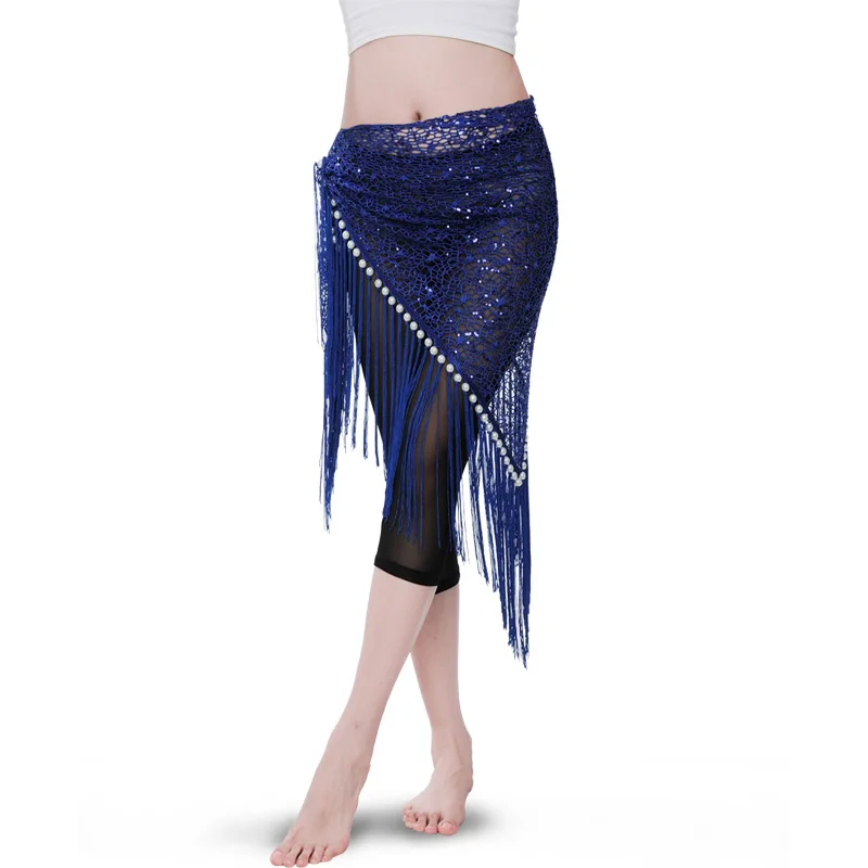 Women sequined belly dance hip scarf with tassels belly dancing Hip Scarves Belly dancer costume fringe shawl belly dancing Belt