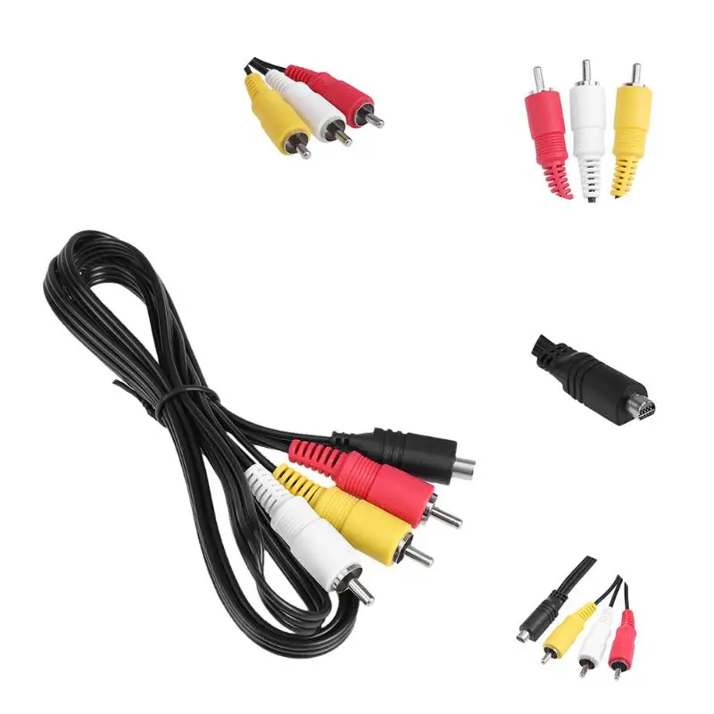 1.2m Camera Audio Video AV Cable Mini USB to 3 RCA Cable VMC-15FS A/V RCA to 10Pin Port Adapter Expension Cable for Sony Camera