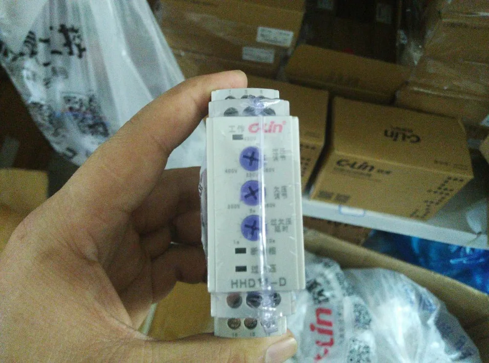 

Brand new original authentic C-Lin HHD11-D over-voltage (adjustable) phase-off phase sequence voltage unbalance protector AC380V