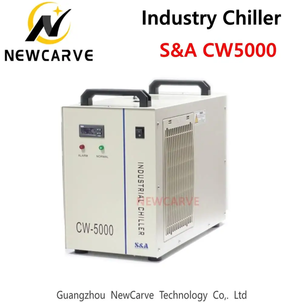 S&A CW5000 Industry Water Coole Chiller CW5000AG CW5000DG for CO2 Laser Machine Cooling 80W 100W Laser Tube NEWCARVE