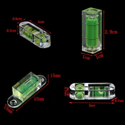 One Or 2pcs Mini Spirit Level Measurement Instrument T-type Round Square Spirit Level Bubble 9 Styles With Keychain