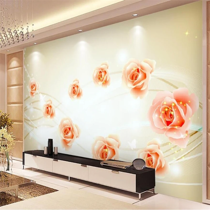 wellyu обои   papier peint   New Chinese blinking romantic lines flowers backdrop  papel de parede para quarto	 papel parede