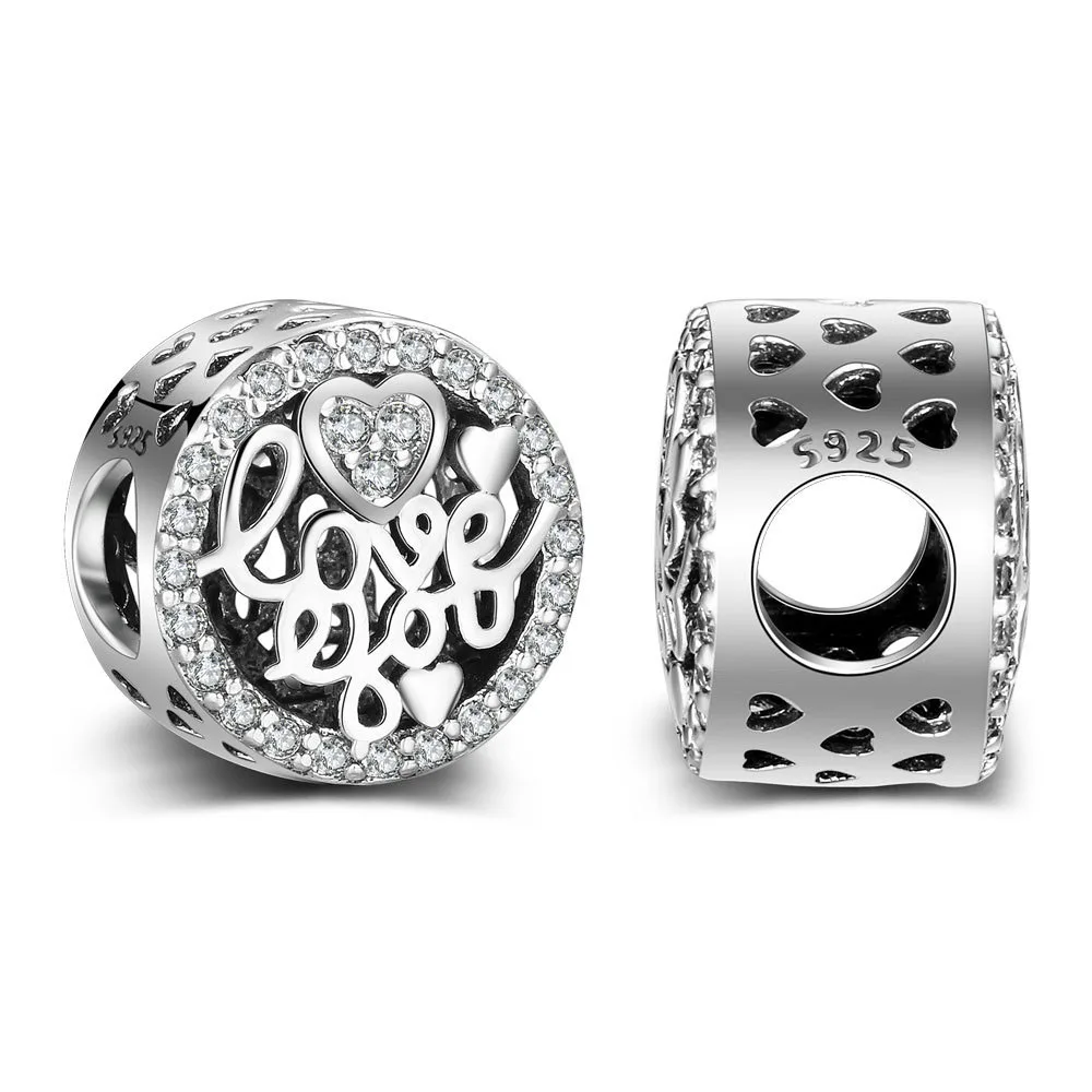 

Authentic 925 Sterling Silver Bead Unparalleled Love Crystal Beads For Original Pandora Charm Bracelets & Bangles Jewelry