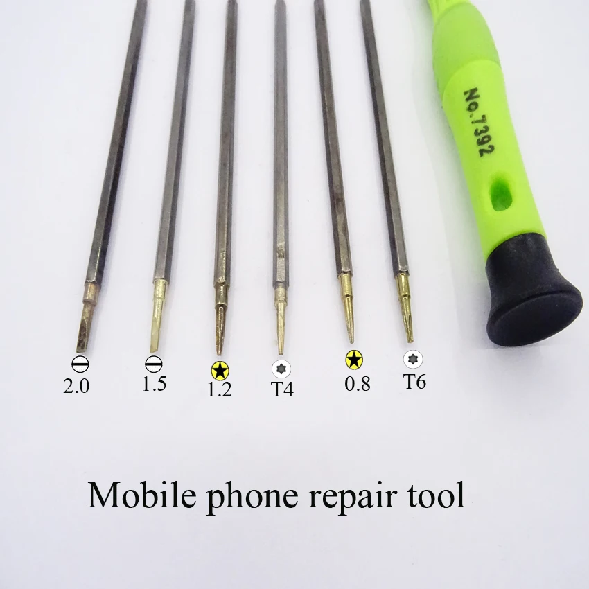 6 in 1 double head multifunction screwdriver set 1.5MM/0.8MM/2.0MM/T2/T4/T5/T6 for repairing Mobile phone and electronic product