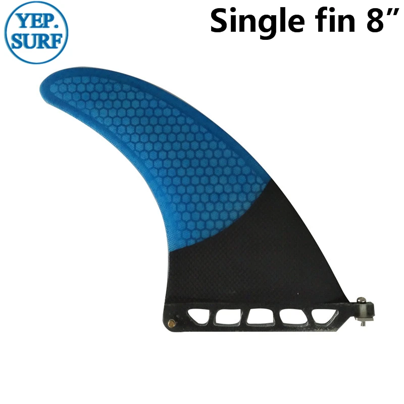 

Surfing Longboard Fins Single Fin 8 inch Surf Blue color Fin Surfboard Fin 8 inchFiberglass Honeycomb Carbon longboard fin