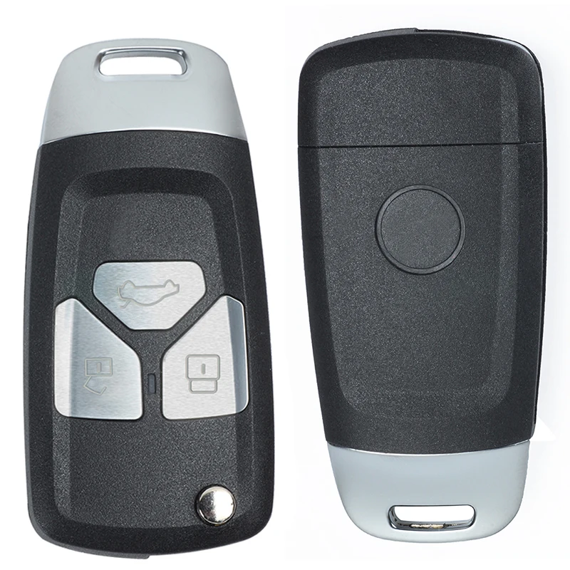 KEYECU 433MHz ID48 Chip P/N:CE 0678, MODEL: RK950EUT Upgraded Flip Remote Car Key Fob 3B DW04R Blade for Chevrolet Aveo