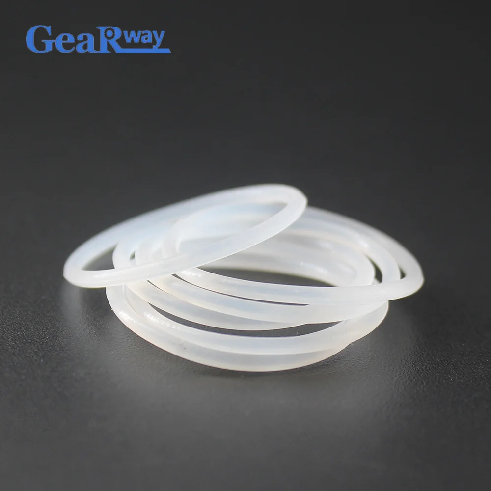 Gearway Translucent Silicon O Ring Seal Gasket 1.5mm CS Food Grade O Ring Sealing 36/37/38/39/56/57mm OD VMQ O Ring Seal Washer