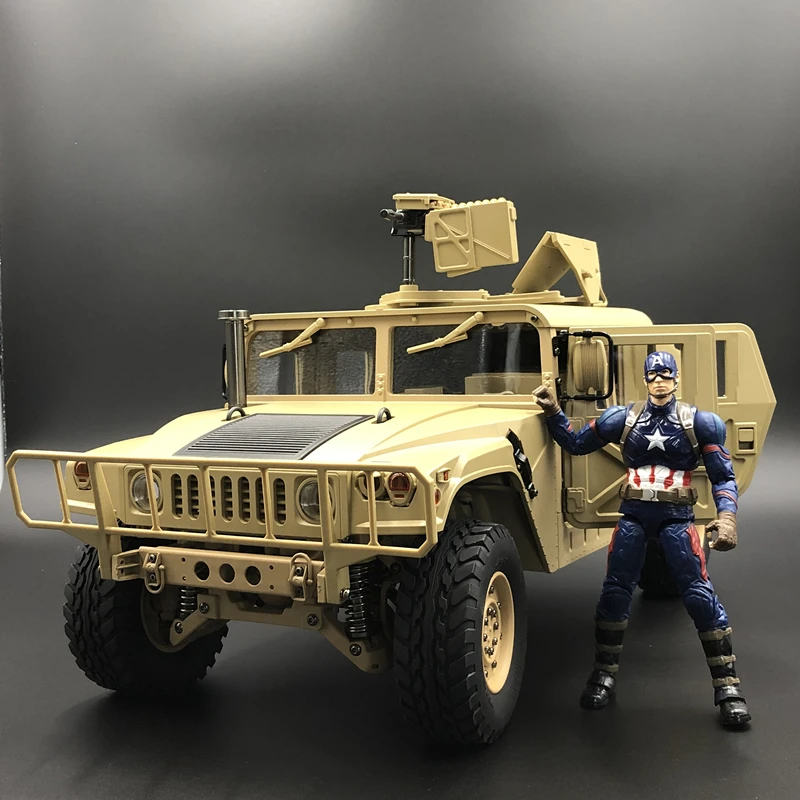 u.s.4X4MILITARY VEHICLE M1025 Humvee 1/10 rc Metal Chassis Off-road vehicle car HG-P408 Upgraded Light Sound Function