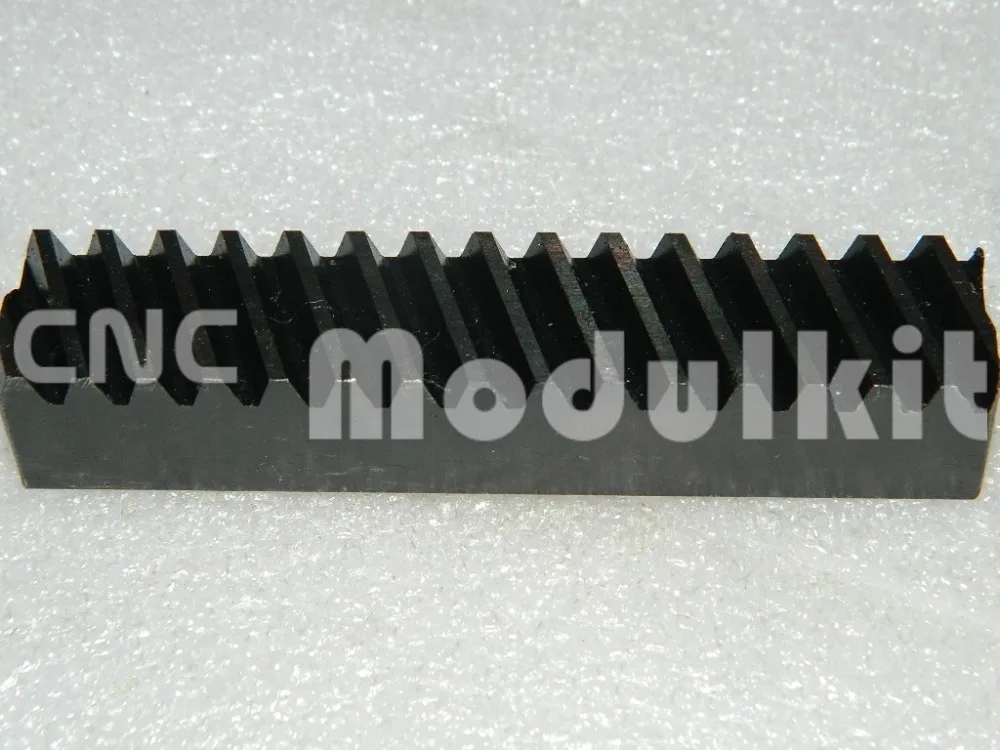 

Gear Rack Helical 15 x 15 Mod 1 CNC Plasma Transmission Length 1000mm / 39.37'' Black Oxied 45# Steel Drill Hole By CNC Modulkit