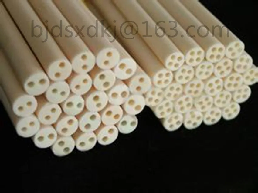 OD*ID=1*0.2mm / 2 bores insulators / good thermostability / insulation / ceramic tube