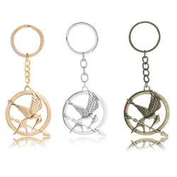 The Hunger Games Keychain Popular Vintage Style Birds Charm Golden Snitch Pendent Key Chain Keyrings Metal Keychains Car Holder