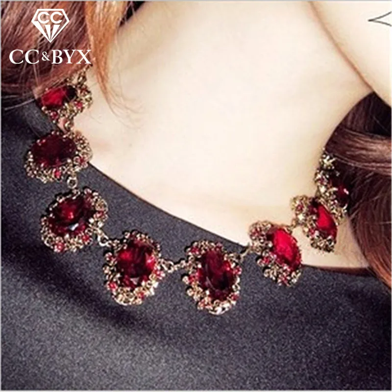 CC Vintage Chokers Necklace For Women Hyperbole Necklaces Pendants Clavicle Chain Luxury Jewelry Pendant Accessories CCN168b