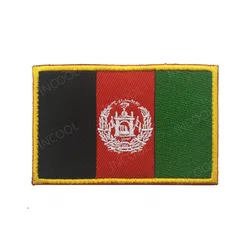 3D Embroidery Patch Afghanistan Flag Patches Appliques Armband Shoulder Embroidered Patch For Clothing Backpack