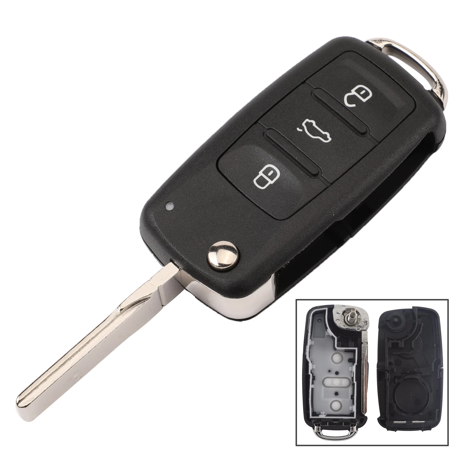 Jingyuqin 2/3/4/5-Tasten Klappbarer Fernbedienungs-Autoschlüssel Gehäuse Flip-Fob für VW Polo Golf MK6 Tiguan Touareg 202AD 202H 202Q