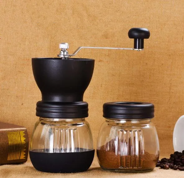 1PC Manual Ceramic Coffee Grinder Ceramic core Stainless Steel Burr grinder Kitchen DIY Mini Manual Hand Coffee Grinder ENO 003