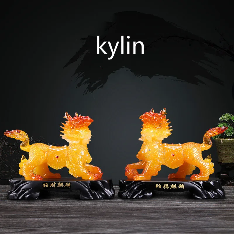

A Pair of Mascots Selling Yuqilin Home Decoration Geomantic Arts and Crafts Home Decoration Accessories