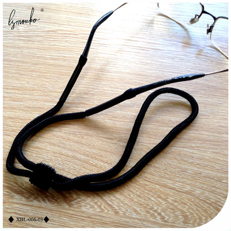 

Lymouko Black Mountaineering Sport Fixed Protect Glasses String Cord Holder Sunglasses for Polyester Lanyard Neck Rope Strap