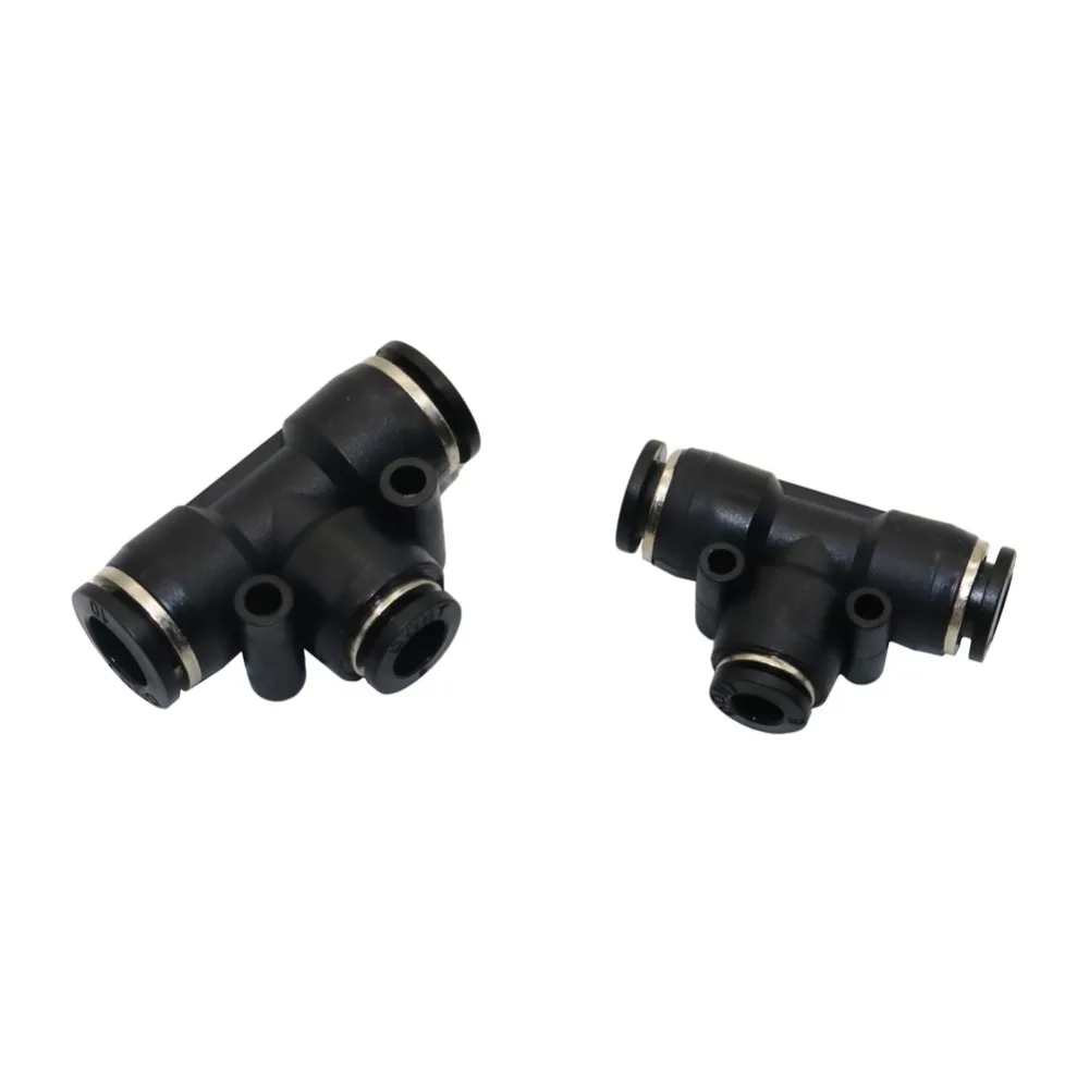 

6mm, 8mm,10mm Tee connector Pneumatic Slip-lock Quick connector Low pressure mist cooling Pipe joint adapter 20 Pcs