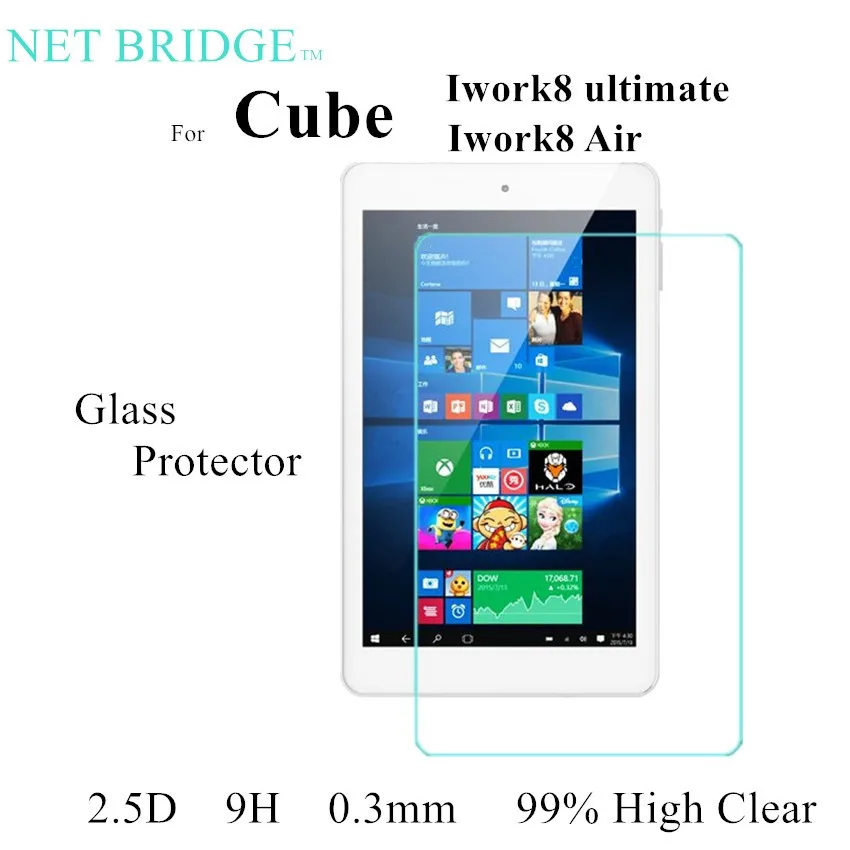 3Piece for Iwork 8 Tempered Glass Protect film For Cube iwork8 air glass Protector screen guard for iwork 8 air Protect Film