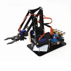 DIY Acrylic robot arm robot claw arduino kit 4DOF toys Mechanical grab Manipulator DIY SNAM1900