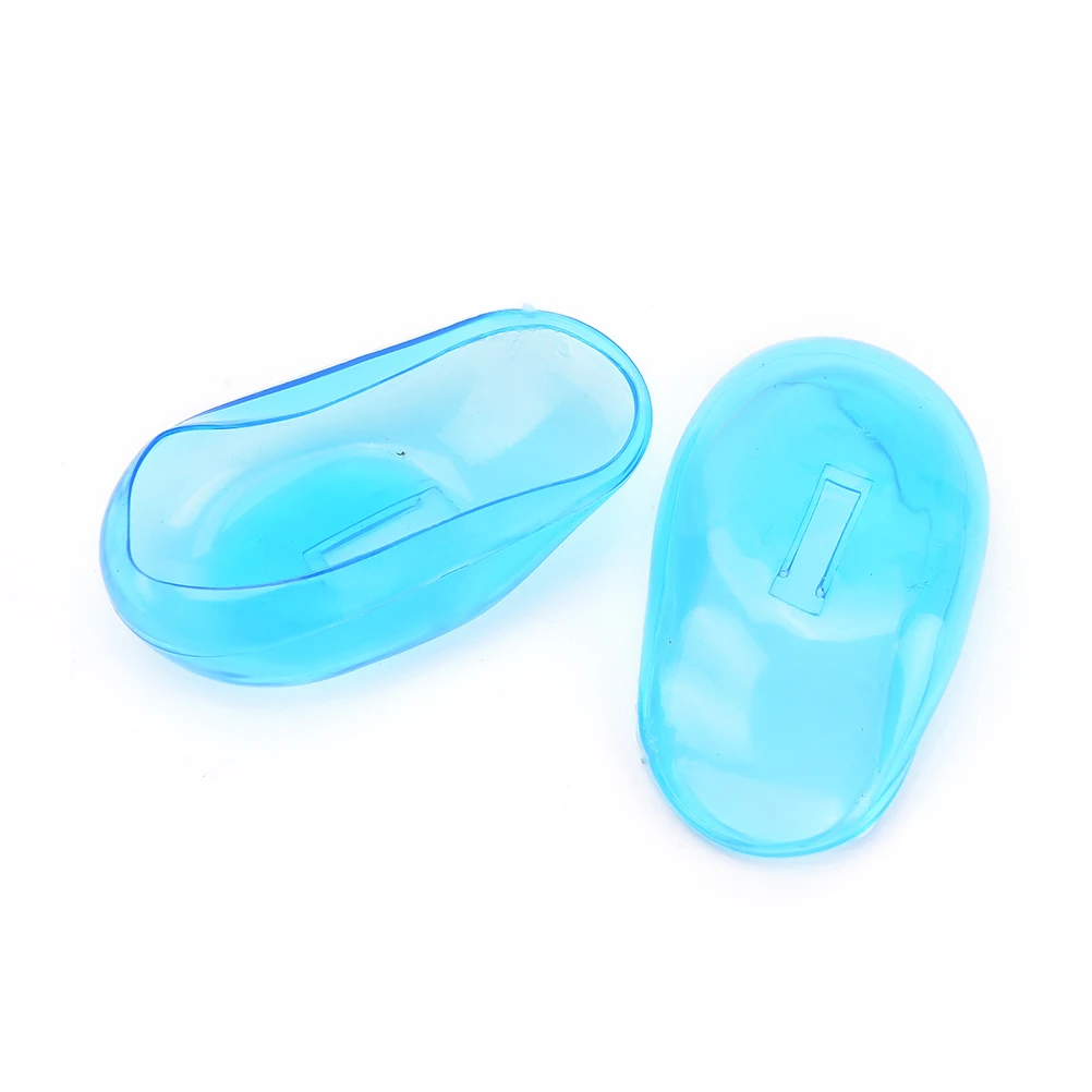 -New 2 Pcs Blue Silicone Ear Cover Practical Travel Hair Color Showers Water Shampoo Ear Protector Cover For Ear Care