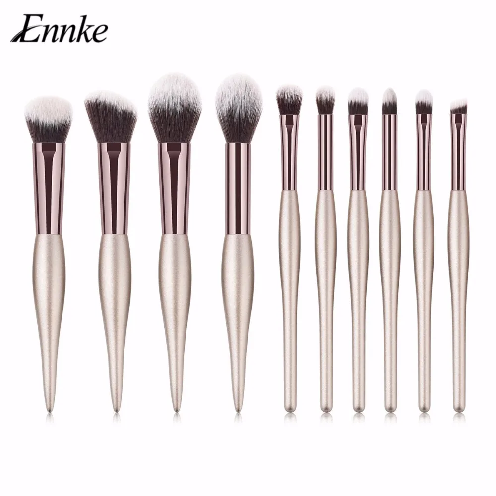 ENNKE Makeup Brushes 10 Pcs/Set Women's Fashion Beauty Tools Kits Flame Concealer Facial Blush Eyeshadow Micro Brushes Sets Kits