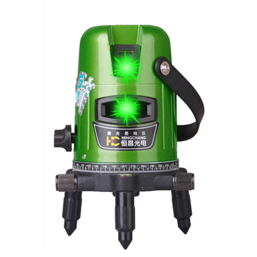 Láser verde cruzado autonivelante con función de 360 grados, 2 líneas, CA, CC, Detector eléctrico de doble propósito, 1 unidad