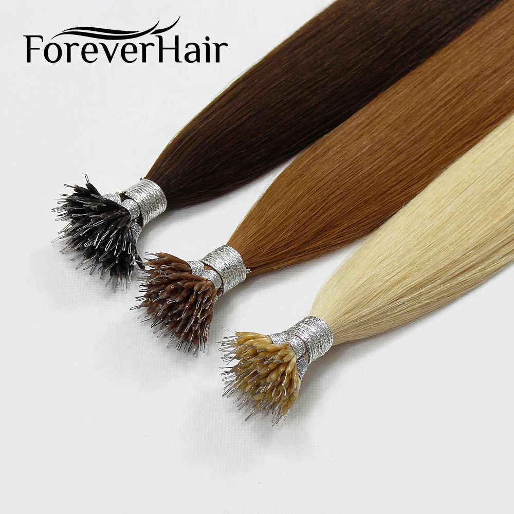 FOREVER HAIR 100% Real Remy Nano Ring Human Hair Extensions 1g/s 16