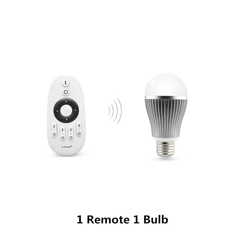 Dimmable Mi Light Led Bulb E27 9W Cool White / Warm White AC86-265V 110V 220V 2.4G RF Remote Control KTV Bar Home LED Lamp