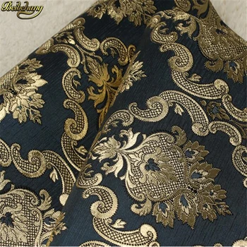 Beibehang siyah altın çiçek altın folyo şam avrupa tarzı duvar kağıdı yatak odası oturma odası KTV bar clubhouse duvar kağıdı