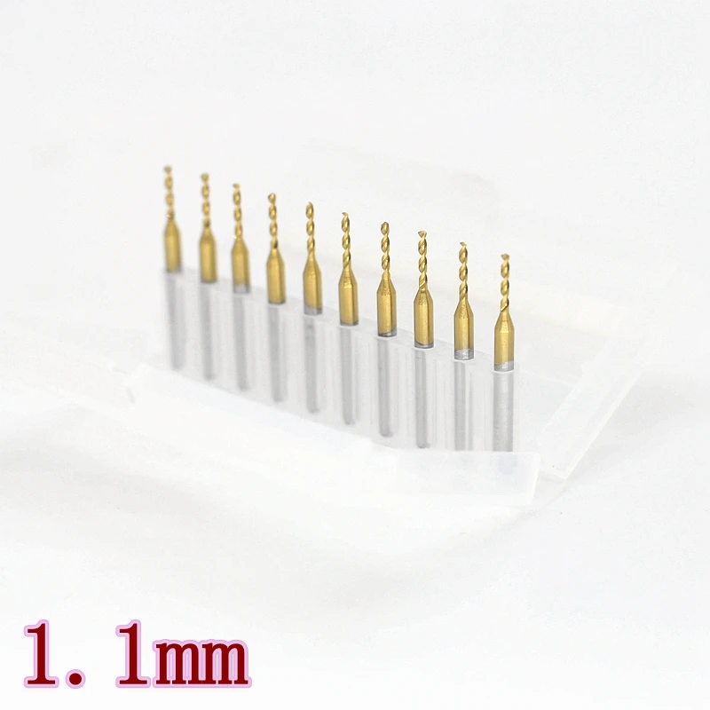 

1.1mm Carbide PCB Drill 10PCS Metal Milling CNC Router Woodworking Tools, Dremel Accessories, Hand Tools