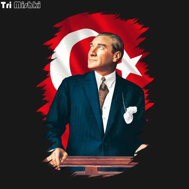 Tri Mishki 12x16.7cm Mustafa Kemal Ataturk Turkey Turkish car sticker funny colorful car stickers auto automobile decals WCS008