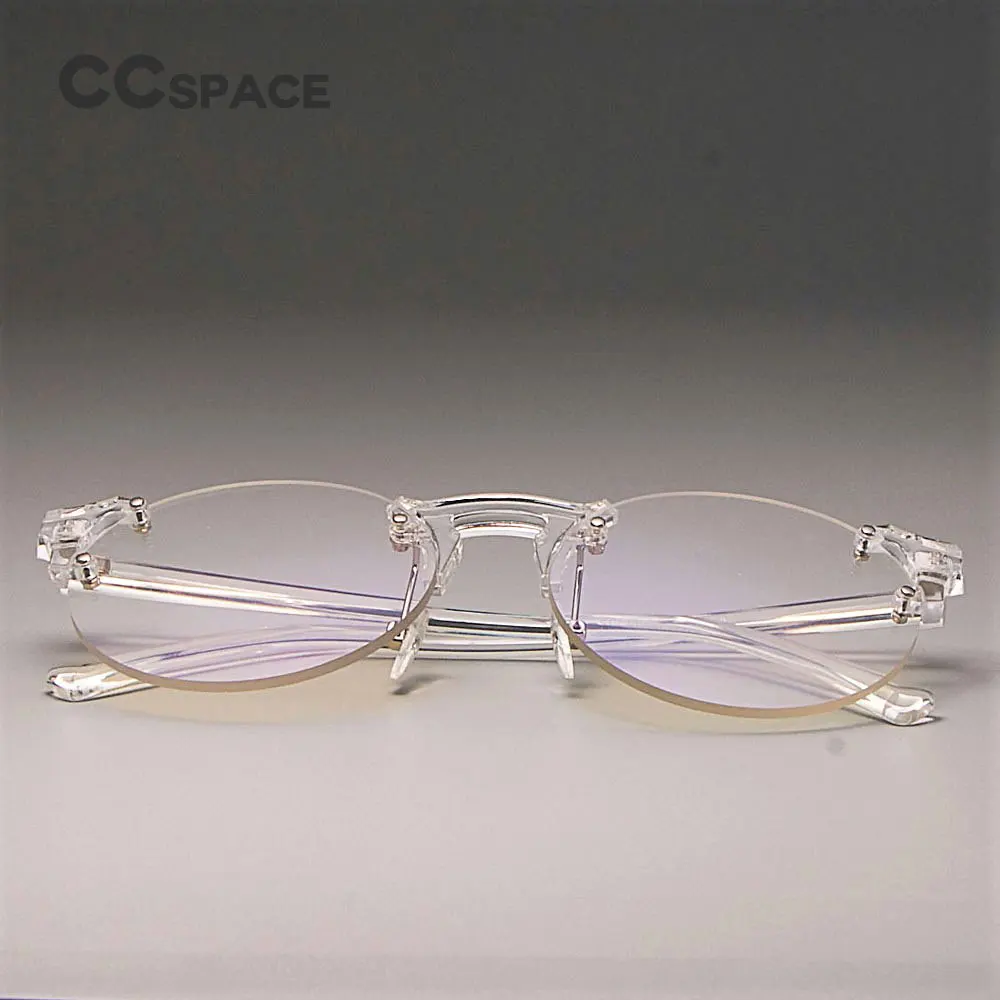 CCSPACE Transparent Glasses Frames Men Women Round Lens Cat Eye Brand Designer Optical Fashion Eyewear Computer Glasses 45221